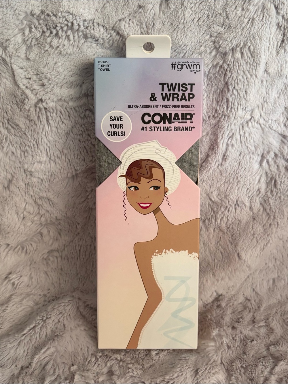 Conair Gray Twist & Wrap Towel *NEW*